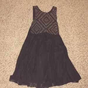 Black dress with solver & gold rhinestones